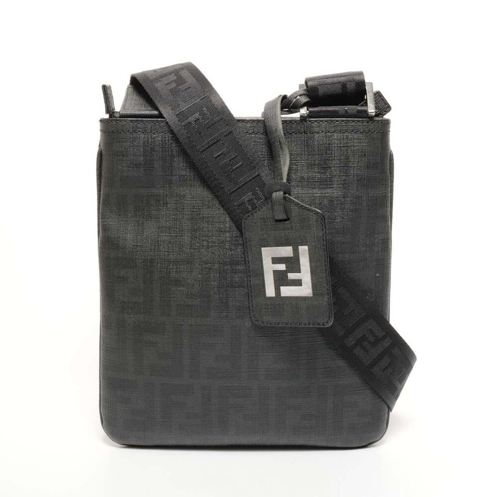 FENDI Gray Zucca Shoulder Bag
